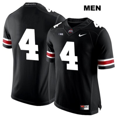 Men's NCAA Ohio State Buckeyes Jordan Fuller #4 College Stitched No Name Authentic Nike White Number Black Football Jersey RZ20E05OI